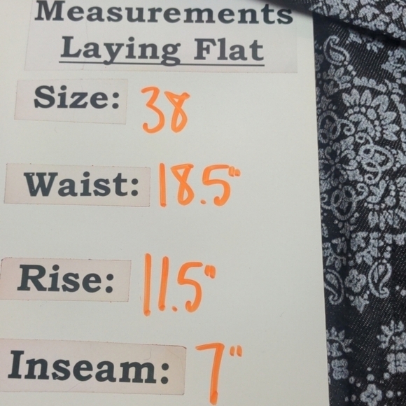 Boohoo Man Gray and Black Bandana Print Slim Fit Denim Shorts - Picture 6 of 7